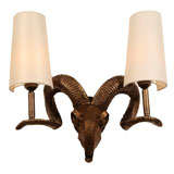 Pair of Bronze Wall Sconces, American 1940s